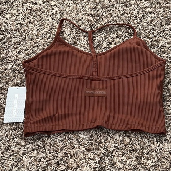 Chocolate Ribbed Active Top - Picture 7 of 12